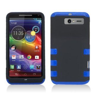 Aimo Wireless MOTXT901PCMXF002 Guerilla Armor Hybrid Case for Motorola Electrify M XT901   Retail Packaging   Black/Blue: Cell Phones & Accessories