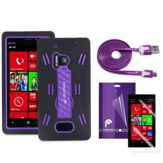 Fosmon Value Bundle for Nokia Lumia 928   Includes Fosmon PC + Silicone Hybrid Kickstand Case, Fosmon Clear Screen Protector, and Fosmon Micro USB Flat Cable: Cell Phones & Accessories