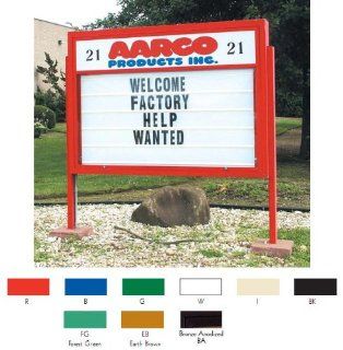 Marquee Changeable Sign System with Optional Symbol Case in Multiple Colors Color: Black : Yard Signs : Patio, Lawn & Garden
