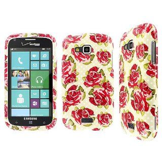 Red Pink Flower Polka Dot Hard Case Cover for Samsung ATIV Odyssey SCH I930: Cell Phones & Accessories