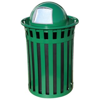 Witt Oakley Trash Receptacle with Dome Top M5001 DT Color: Green