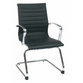 Office Star Eco Leather Visitors Chair 74653 Finish: Black