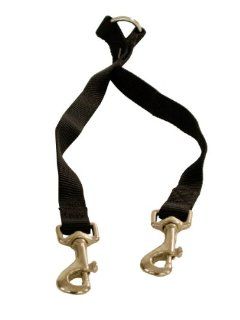 Guardian Gear Nylon 2 Way Small Dog Coupler with Nickel Plated Swivel Clip, 4 Inch, Black : Pet Leashes : Pet Supplies
