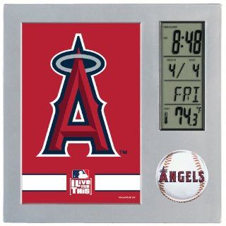 MLB Anaheim Angels Digital Desk Clock : Sports Fan Alarm Clocks : Sports & Outdoors