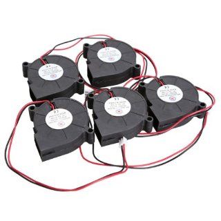 Vktech 5Pcs Black Brushless DC Cooling Blower Fan 5015S 5V 0.1 0.3A 50x15mm: Computers & Accessories
