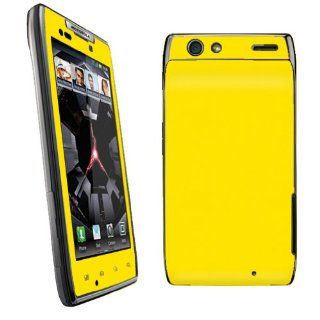 Motorola Droid Razr XT912 Vinyl Decal Protection Skin Hot Yellow: Cell Phones & Accessories