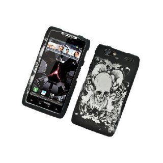 Motorola Droid RAZR MAXX XT912 Black White Skull Angel Cover Case: Cell Phones & Accessories