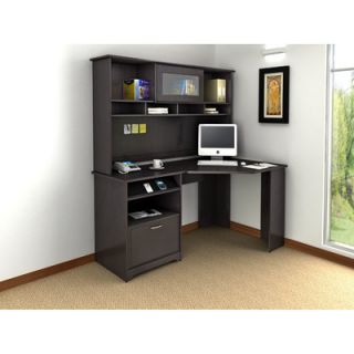 Bush Cabot Corner Desk with Hutch CAB008EPO Finish: Espresso Oak