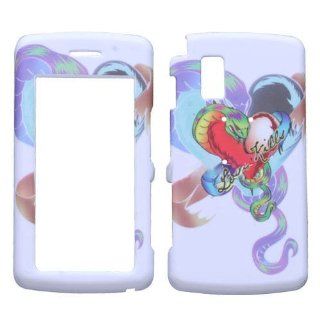 Hard Plastic Snap on Cover Fits LG CU920 CU915 VU Lizzo Snake Tattoo White AT&T: Cell Phones & Accessories