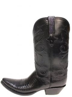Lucchese Women Black Lizard Classic S5/4 Boot: Shoes