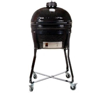 Primo Ceramic Charcoal Smoker Grill On Cradle   Oval Junior : Patio, Lawn & Garden