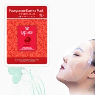 Natural Beauty Pomegranate Essence Full Face Mask 10 Pcs : Facial Masks : Beauty