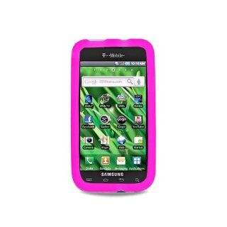 Hot Pink Soft Silicone Gel Skin Cover Case for Samsung Galaxy S Vibrant 4G SGH T959 SGH T959V Cell Phones & Accessories