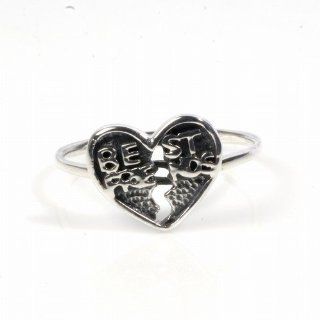 Heartbreaker Ring Sterling Silver 925 Size 4: Jewelry