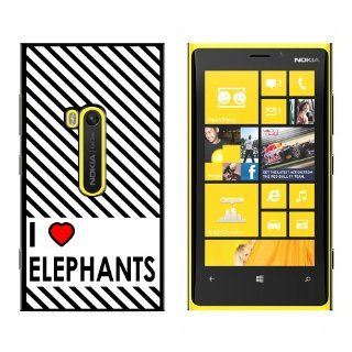 I Love Heart Elephants   Snap On Hard Protective Case for Nokia Lumia 920: Cell Phones & Accessories