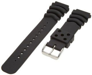 Hadley Roma Men's MSM932RA 220 22 mm Dive Black Rubber Watch Strap: Hadley Roma: Watches