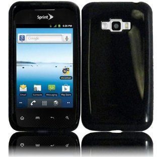 VMG LG Optimus Elite LS696 TPU Gel Skin Case Cover   BLACK SOLID COLOR Premiu: Cell Phones & Accessories