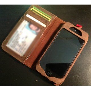 EC TECHNOLOGY Best Apple iPhone 5 5S Wallet Case, Retro Genuine Handmade Leather Lifeproof Case/ Cover  Brown Cell Phones & Accessories