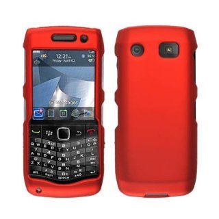 Fits RIM Blackberry 9100 Pearl 3G Hard Plastic Snap on Cover Red Rubberized AT&T Cell Phones & Accessories