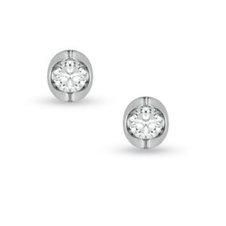 CT. T.W. Certified Canadian Diamond Stud Earrings in 14K White