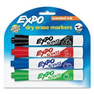 Scents Dry Erase Markers, Chisel Tip, Assorted Colors, 4/Set: Everything Else