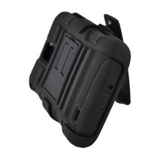 Eagle Cell PRSAMT989SPSTHLBKBK Hybrid Rugged TUFFSUIT with Kickstand for T Mobile Samsung Galaxy S2 T989   Retail Packaging   Black: Cell Phones & Accessories