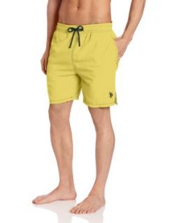U.S. Polo Assn. Men's Solid Peached Microfiber Swim Shorts at  Mens Clothing store Fashion Swim Trunks