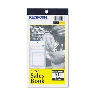 Rediform 5L240   Sales Book, 3 5/8 x 6 3/8, Carbonless Duplicate, 50 Sets/Book RED5L240 : Blank Purchase Order Forms : Electronics