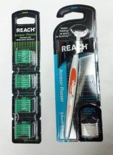 Reach Access Flosser with Bonus Set of 28 Disposable Heads: Health & Personal Care