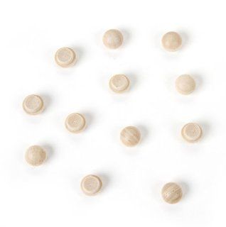 Darice 9119 20 Big Value Unfinished Wood Furniture Button, Natural, 3/8 Inch: