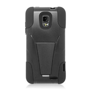 Eagle Cell ZTE Z998 Hybrid Case with Y Stand   Retail Packaging   Black: Cell Phones & Accessories