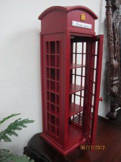 D ART COLLECTION Mahogany London Telephone Display Case, Mini   Display Stands