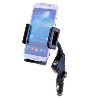 VicTsing Universal Rotating Smartphone car mount Lighter Socket Dock Holder for iphone 5 5C 5S 4S 4 3GS Samsung Galaxy S4 SIV S3 SIII S2 SII HTC ONE Sony Xperia LG Nokia Blackberry With 2 Charging USB Port: Cell Phones & Accessories