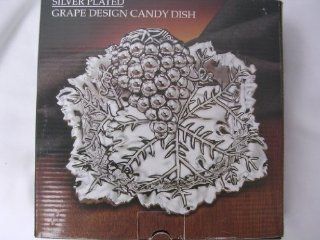 Grape Candy Dish Silver Plated 6" Collectible 1996 ; Home Decor : Everything Else