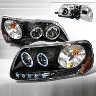 1997 2002 Ford Expedition, 1997 2003 Ford F150 Halo Projector Headlights Black: Automotive