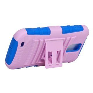 iSee Case Premium Hybrid Kickstand Case for Samsung Galaxy S2 S 2 II T Mobile HERCULES SGH T989 (T989 Hybrid Kickstand Pink on Blue): Cell Phones & Accessories