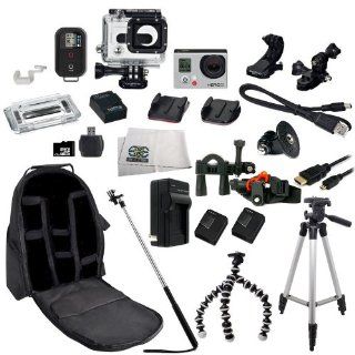 GoPro HERO3+ Black Edition Camera (CHDHX 302) + Action Pro Series All In 1 ATV/Bike Kit Designed for Bike Mount Motorcross, ATV, ROAD, MOUNTAIN, snowmobile + Extra Necessary Accessories : Camcorder Bundles : Camera & Photo