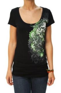 Metal Mulisha   Womens Frills Scoop T Shirt, Size: Large, Color: Black at  Womens Clothing store: Fashion T Shirts