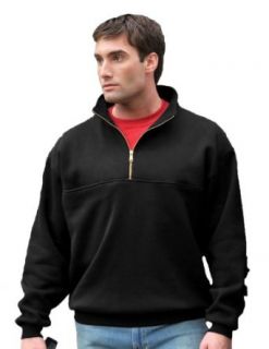 Men's React Cotton poly 1/4 zip firefighter's work shirt, Color Black, Size Small at  Mens Clothing store