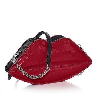 Rara Avis by Iris Apfel "Lips" Patent Crossbody Bag