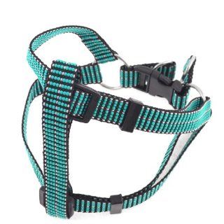Seagreen Nylon Braided Adjustable Pet Dog Chest Strap Collar Harness Size L : Pet Halter Harnesses : Pet Supplies