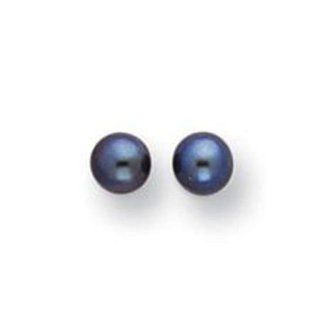 Pearlpro 4 5mm AAA Black Freshwater Pearl Earring Set Sterling Silver Posts: Stud Earrings: Jewelry