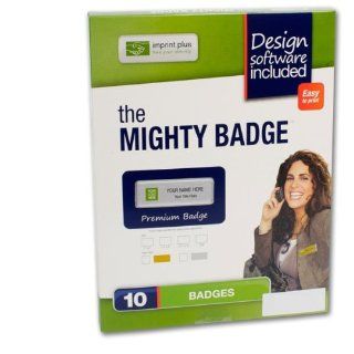 Kits Include Magnets, Gold/Silver Backing, Acrylic Cover, And Paper For Printing Customers' Own Artwork, The Mighty BadgeTM Professional Name Badge Kit : Office Products : Office Products