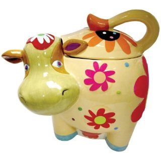 Westland Giftware Cozy Cow Ceramic Cookie Jar, 10.25 Inch: Kitchen & Dining