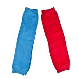 Baby Leg Warmers Solid Colors Set of 2   Red and Blue: Clothing