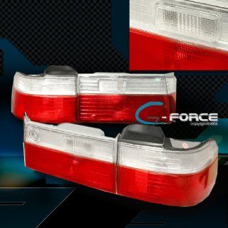 Honda Accord 4Dr Tail Lights Red Clear Taillights 1990 1991 90 91: Automotive