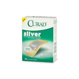 Curad Silver Extra Large Bandages   10 ea Health & Personal Care