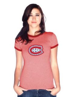 Majestic Threads NHL Montreal Canadiens Ringer Tee, Red, Small : Sports Fan T Shirts : Sports & Outdoors