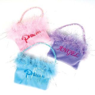 Feather Purses With Embroidered Sayings (1 dz): Toys & Games