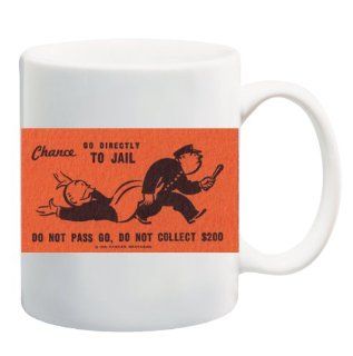 MONOPOLY CHANCE GO TO JAIL CARD Mug Cup   11 ounces : Everything Else